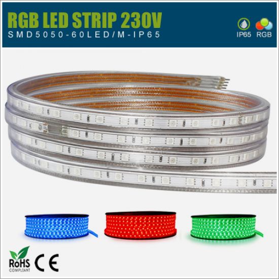 RGB LED-Streifen SMD5050 IP66 -  230V