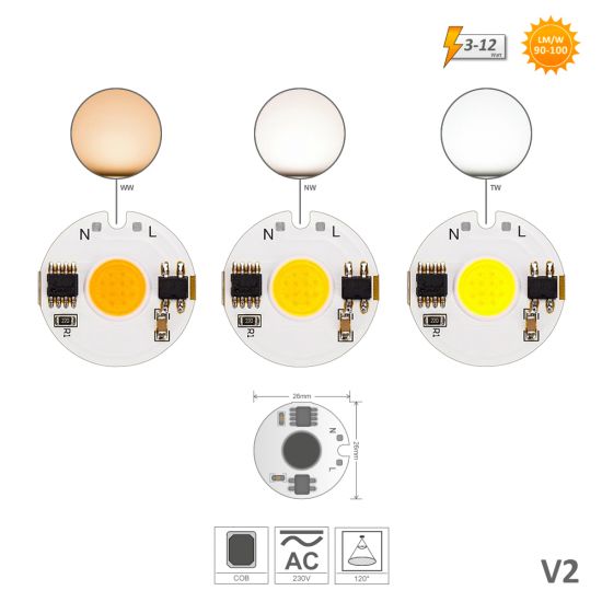 COB LED-Chip 230V/AC (3-12 Watt) | v2