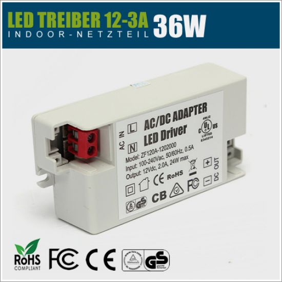 12V LED Treiber 36W - 3A IP20