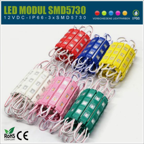 LED-Modul 3x 5730, 0,72W, Rot