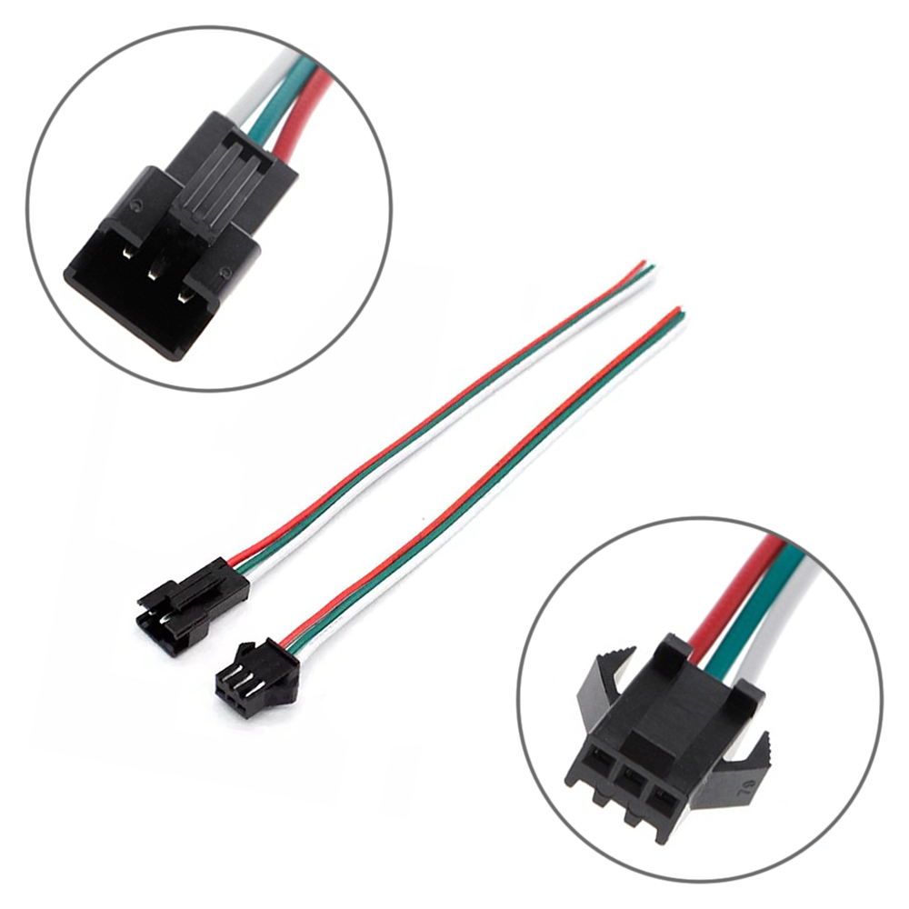 LED Anschluss Kabel Leitung Stecker Male Female 2 3 4 5 6 polig RGB Meterware 