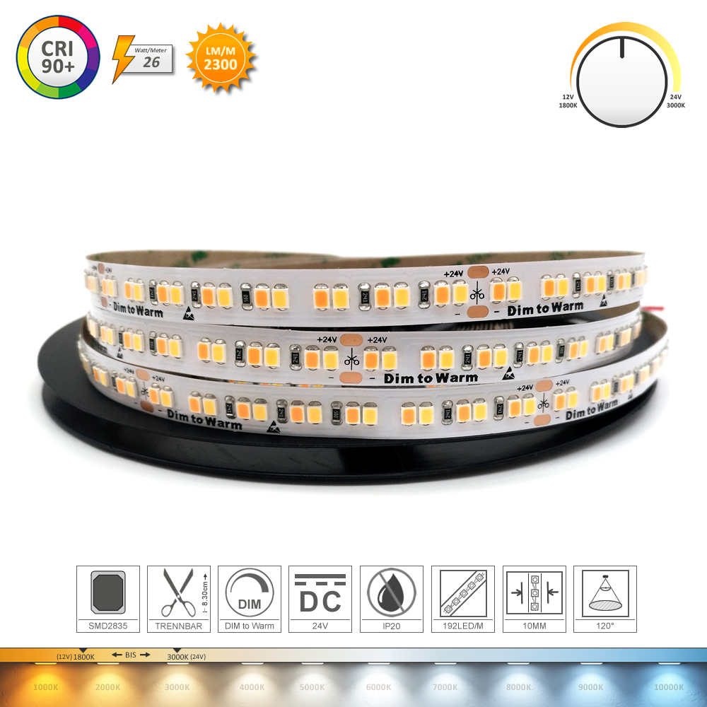 Mini LED Band nur 2 mm schmal 50cm 15-24V warm-weiß Kirmes Häuser Waggon #A135 